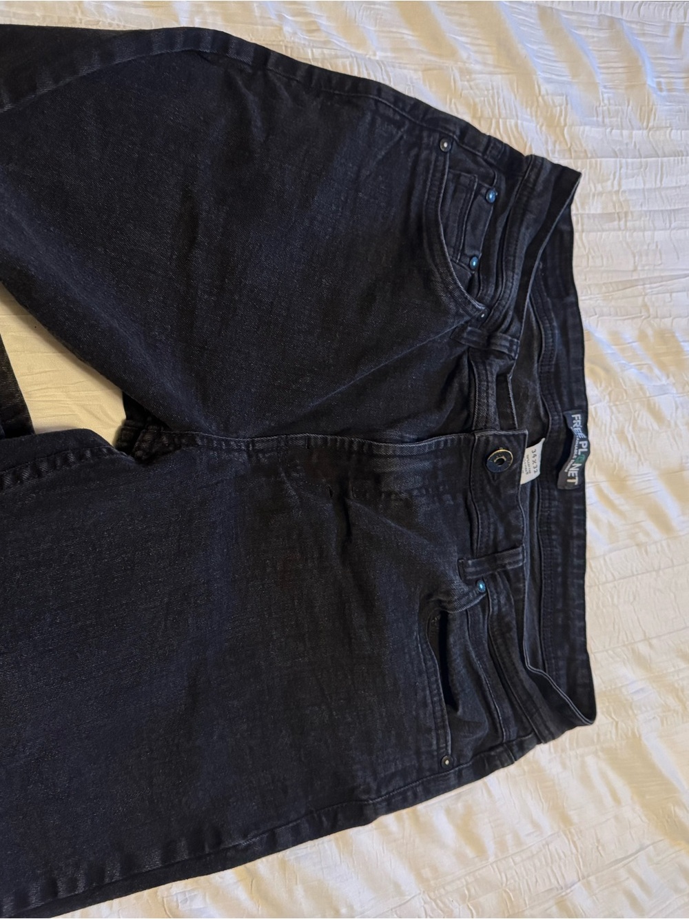 Free Planet Black Straight Leg Jeans